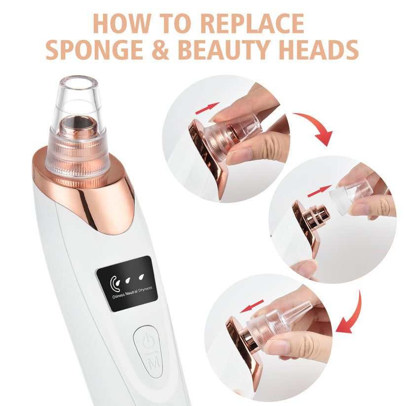 5 IN 1 Blackheads Remover Vacuum Rechargable